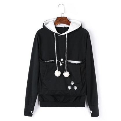 Norvielle Damen Hoodie Kapuze Katzentasche