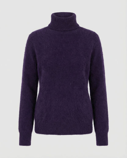 Damen Kaschmir Rollkragenpullover Weich Beige