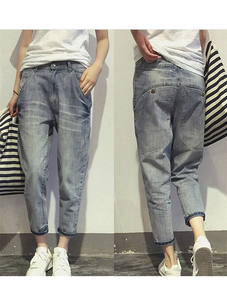 Norvielle Damen Jeanshose Stretch Baumwolle Blau - Norvielle