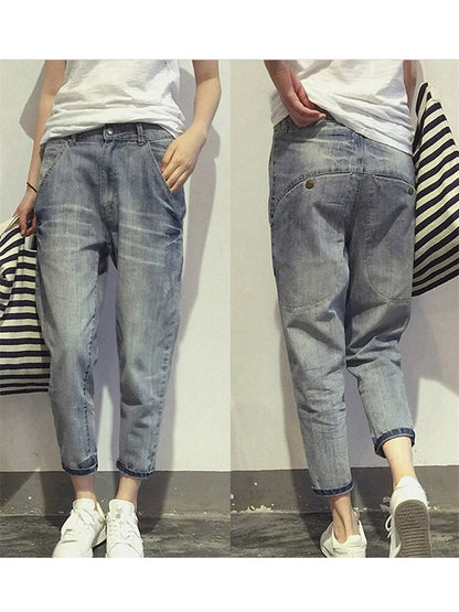 Norvielle Damen Jeanshose Stretch Baumwolle Blau - Norvielle