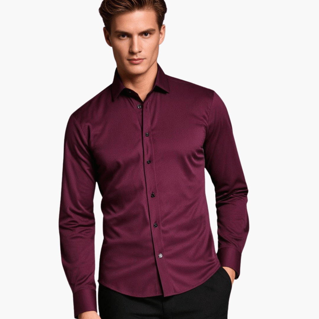 Herren Slimfit Langarmhemd
