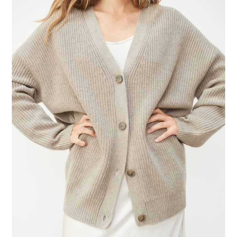 Norvielle Damen Cardigan Zopfmuster Fein - Norvielle