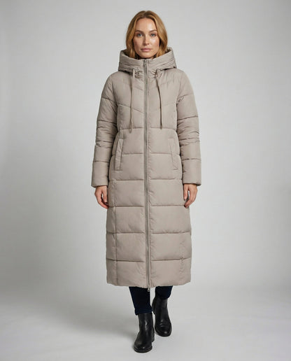 Damen Wintermantel Norvielle Dicker Wollmantel Schwarz - Norvielle