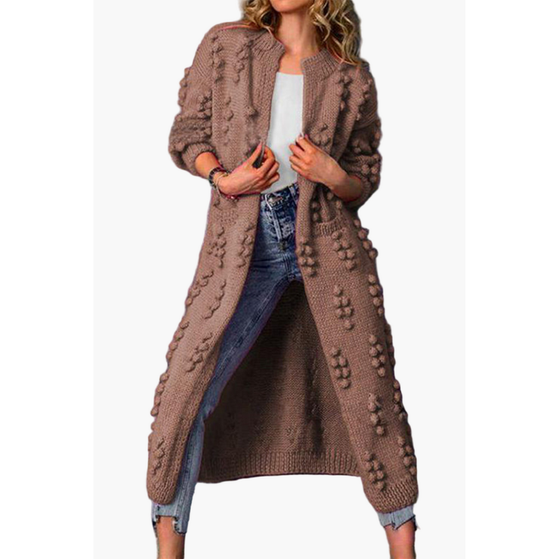 Norvielle Damen Strickjacke Stilvoll Beige