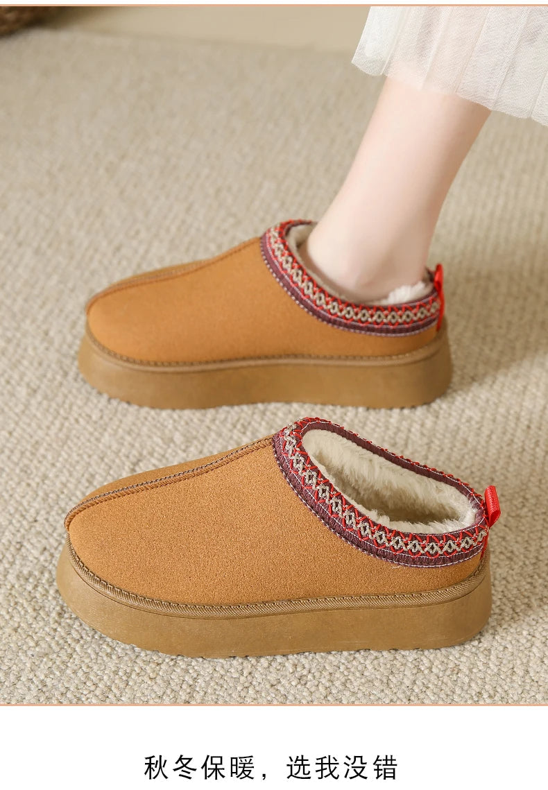 Bequeme Herren Loafers Warm Lederschuhe