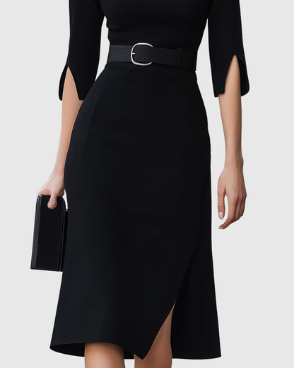 Sachiko Damen Midi-Robe Minimalistisch