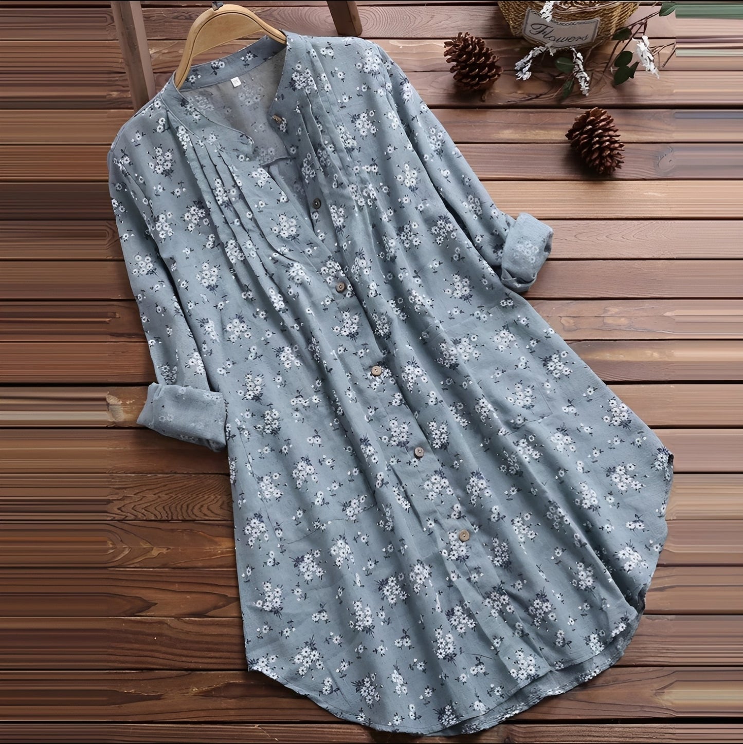 Damen Blumenkleid Lockeres Fließendes Sommerkleid