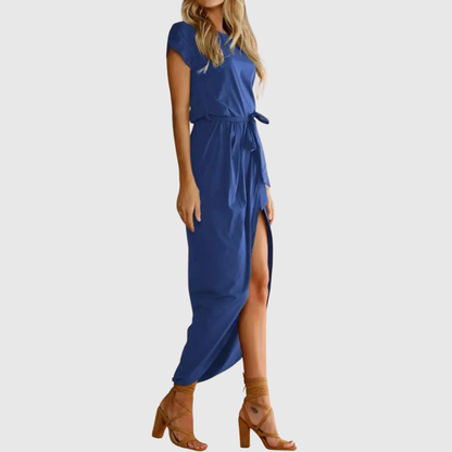 Cess Damen Midi-Kleid Lässig