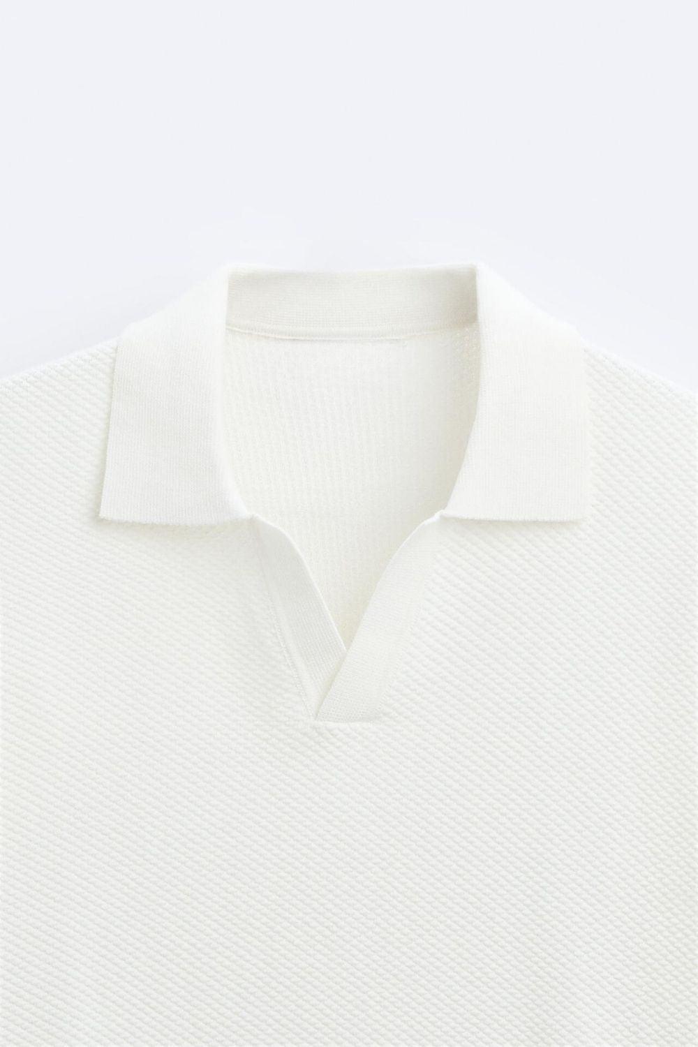 Weißes Herren Poloshirt aus Baumwolle