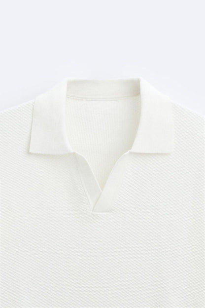Weißes Herren Poloshirt aus Baumwolle