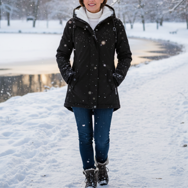 Norvielle Damen Winterparka Sherpa Gefüttert Warm - Norvielle