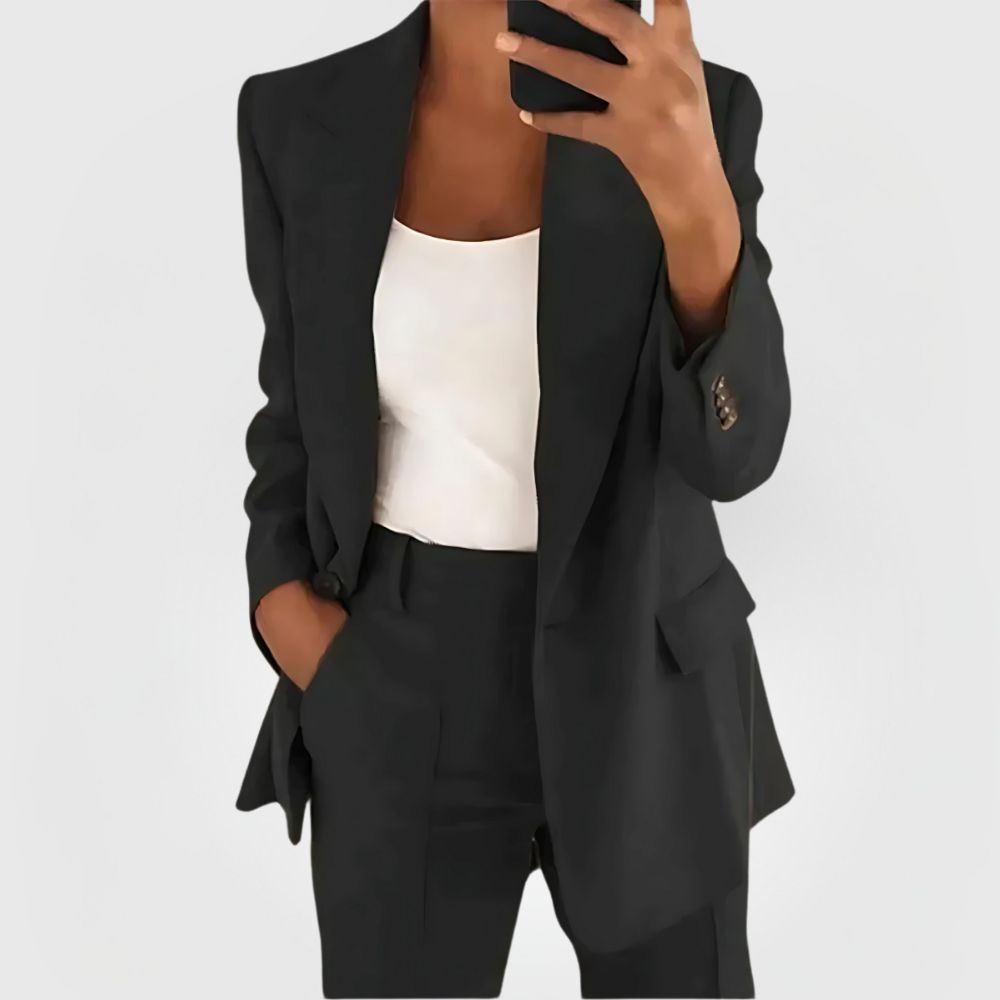 Damen Elegant Anzug Hose Blazer
