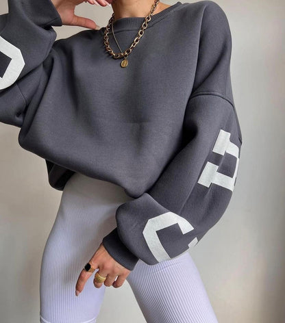 Damen Pullover Weite Passform Gleichmäßige Silhouette