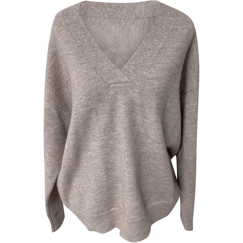 Damen Strickpullover V-Ausschnitt - Norvielle