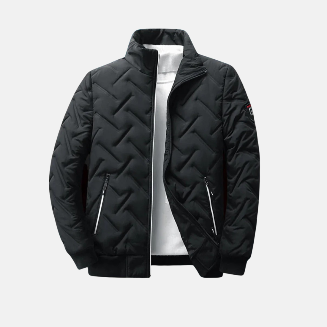 Norvielle Damen Steppjacke Isoliert Zickzack-Design Hoch - Norvielle