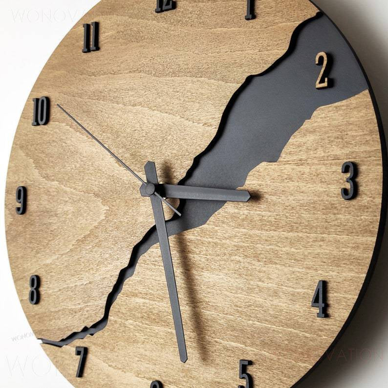 Nuvoro Holz Wanduhr Optik - Norvielle