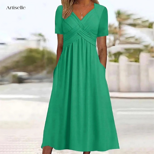 Elegantes Damenkleid mit Bauchbedeckung - Norvielle