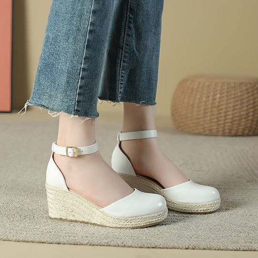Damen Keilabsatzschuhe Stilvoll Schwarz - Norvielle