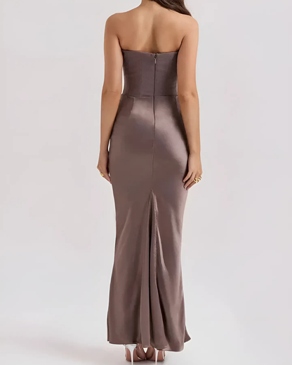 Damen Maxikleid Drapiert Hochzeitsgäste