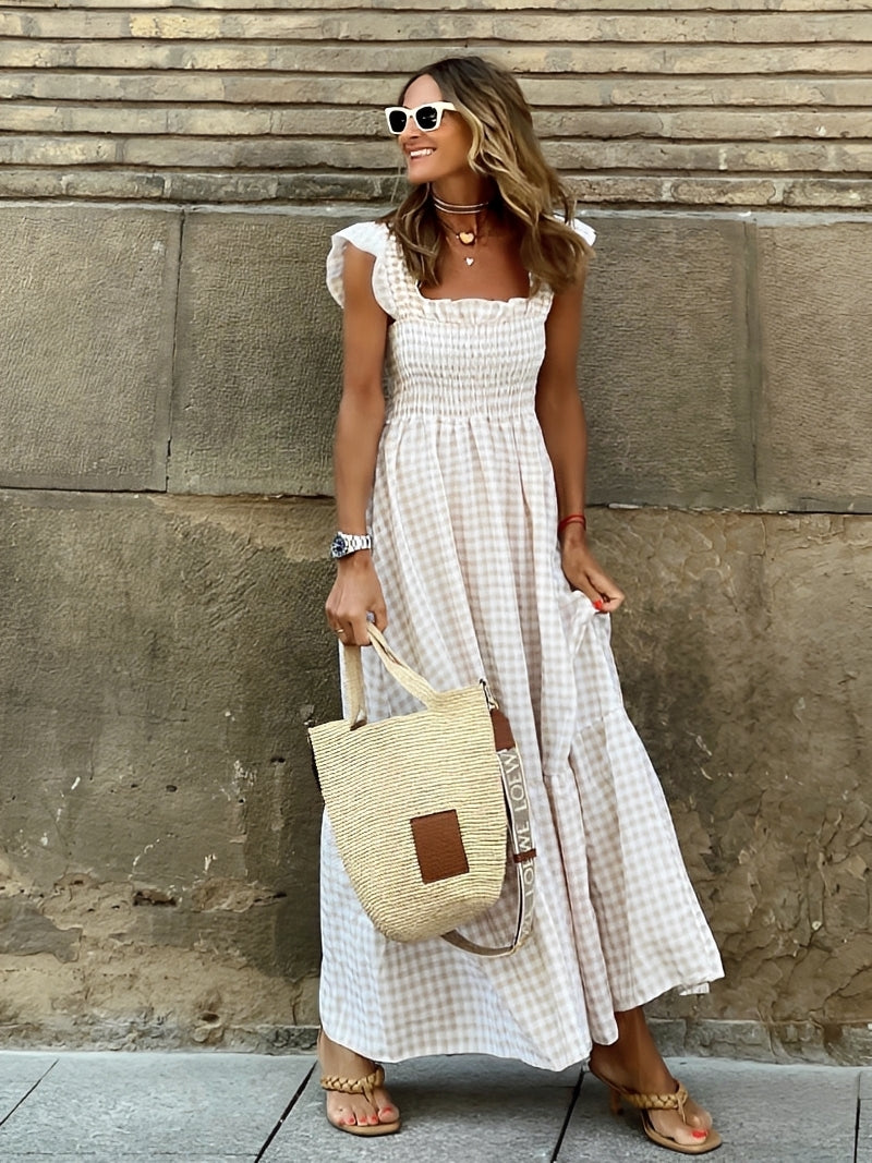 Mollie Damen Maxikleid Mock-Ausschnitt