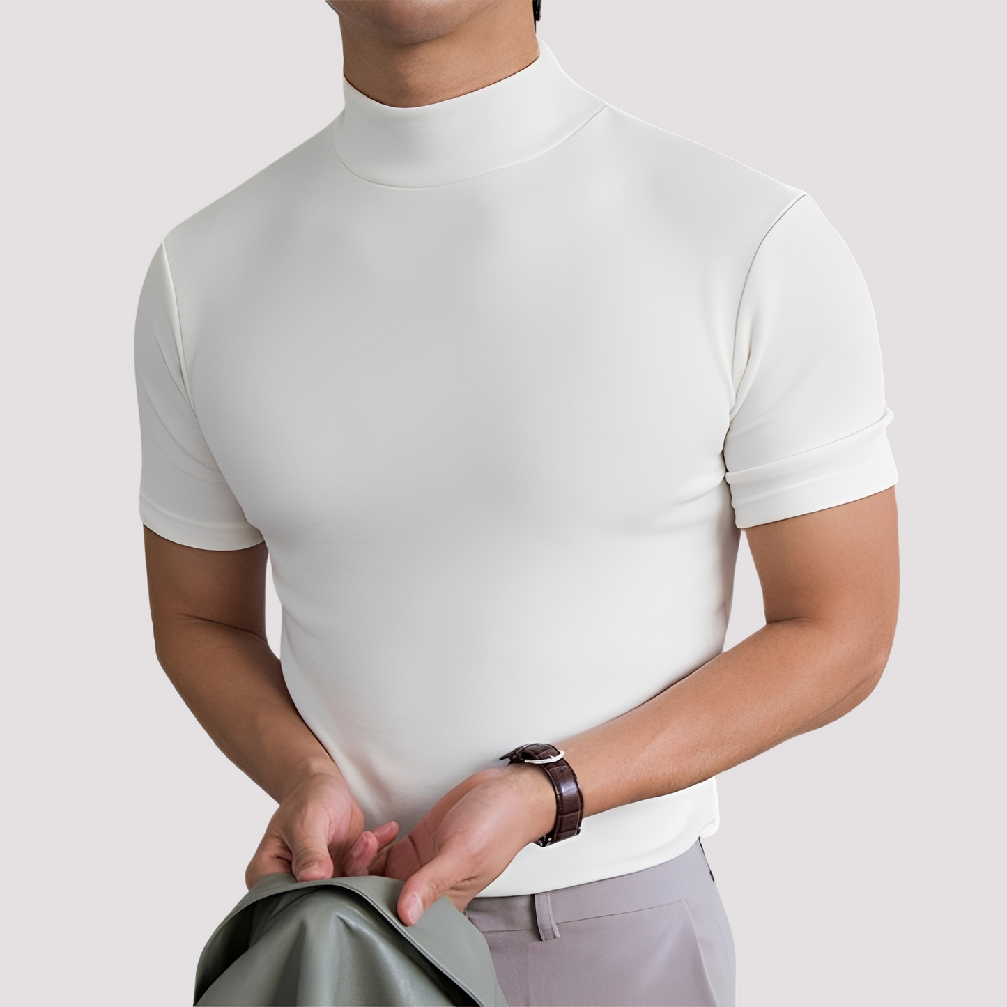 Herren T-Shirt Figurbetont Leicht Lässig