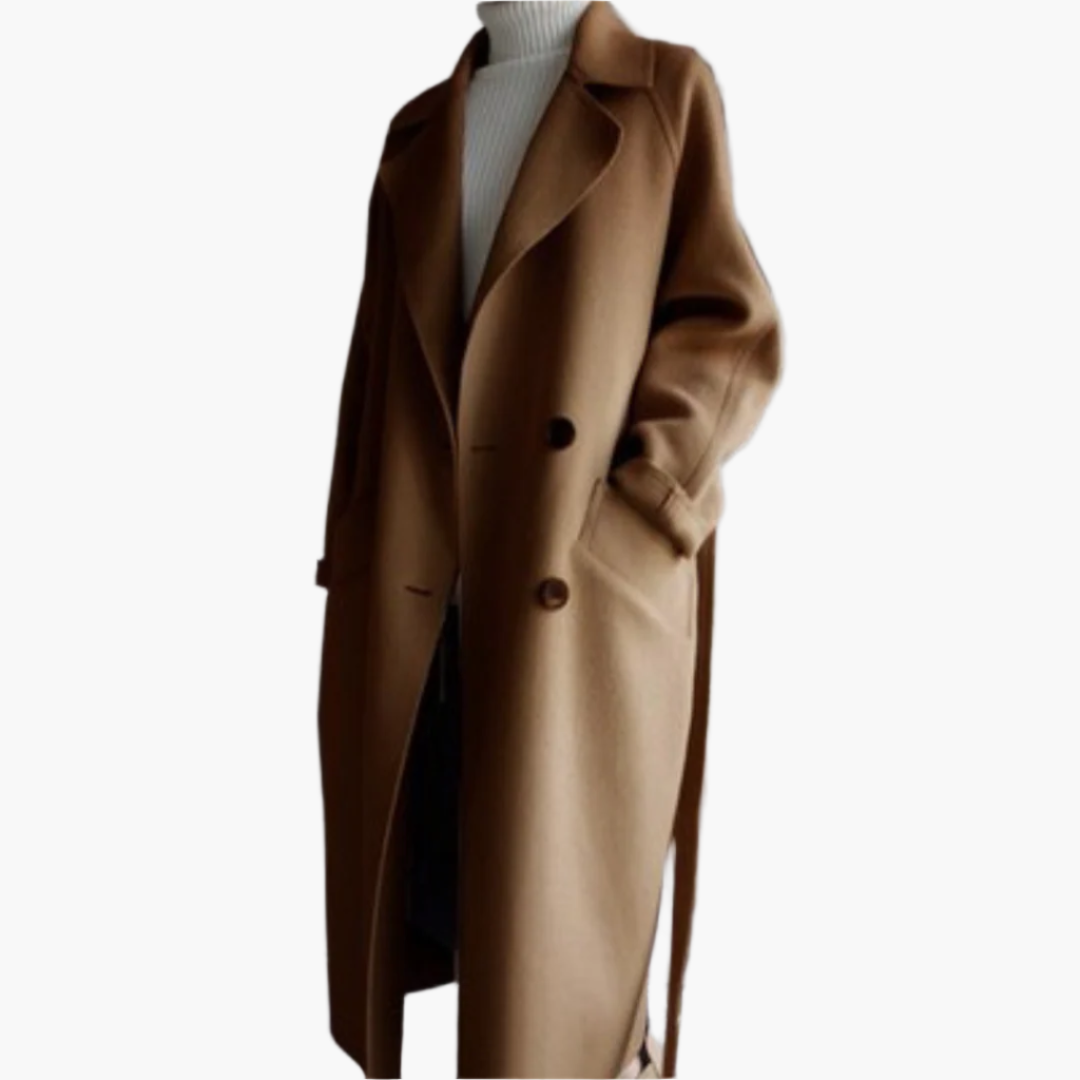 Damen Wintermantel Elegant Wickel Design