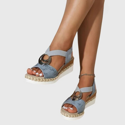 Damen Orthopädische Sandalen Schnallenriemen Leder