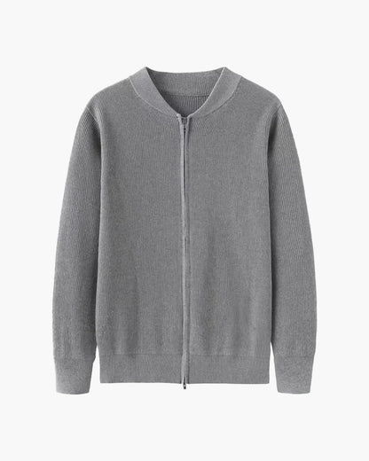 Bennett Herren Strickjacke Rippstrick Reißverschluss Dunkelblau