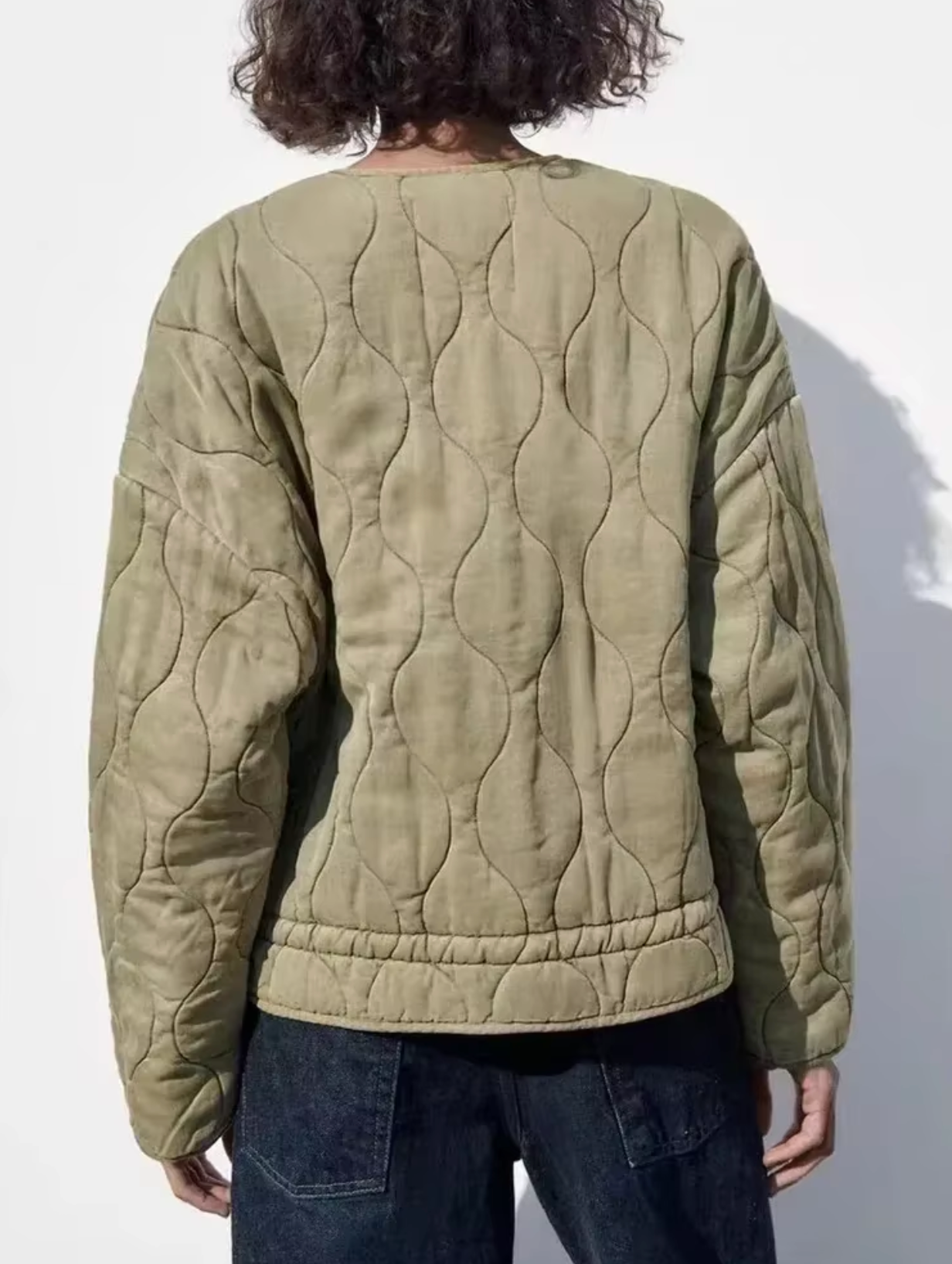 Damen Baumwolljacke Stilvoll Beige - Norvielle