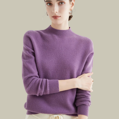 Damen Rollkragenpullover Merinowolle Winter - Norvielle