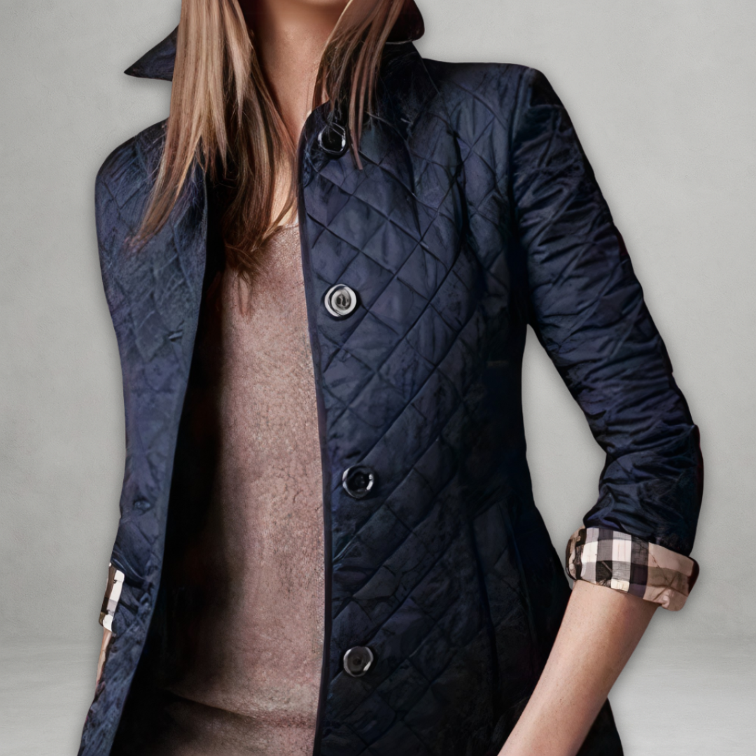 Damen Übergangsjacke Steppjacke Mit Taillenriegel Modern