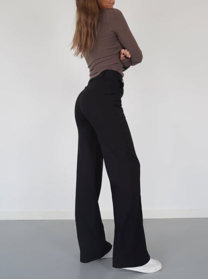 Damenhose Hohe Taille Gerade Beine