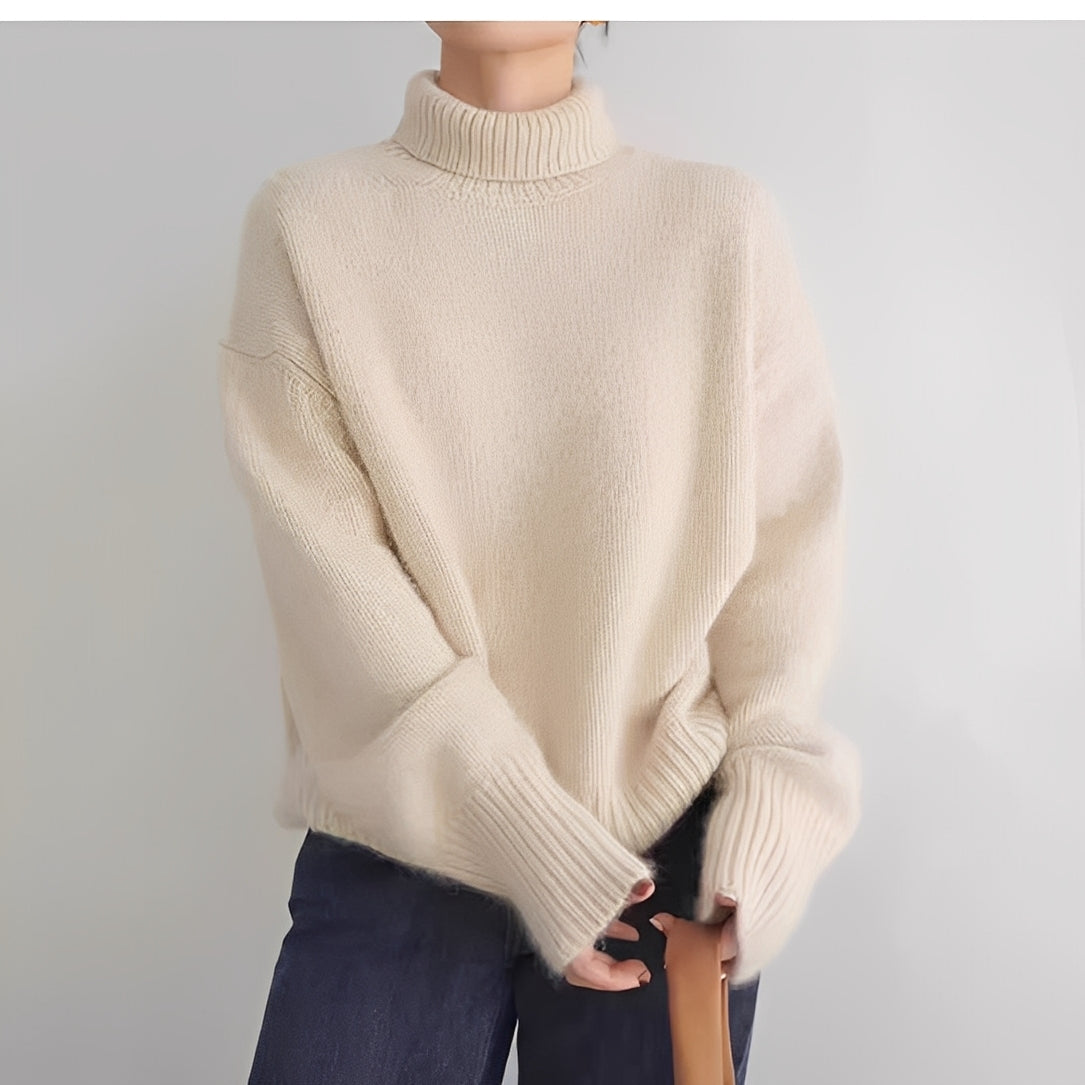 Damen Rollkragenpullover Stilvoll Clémentine