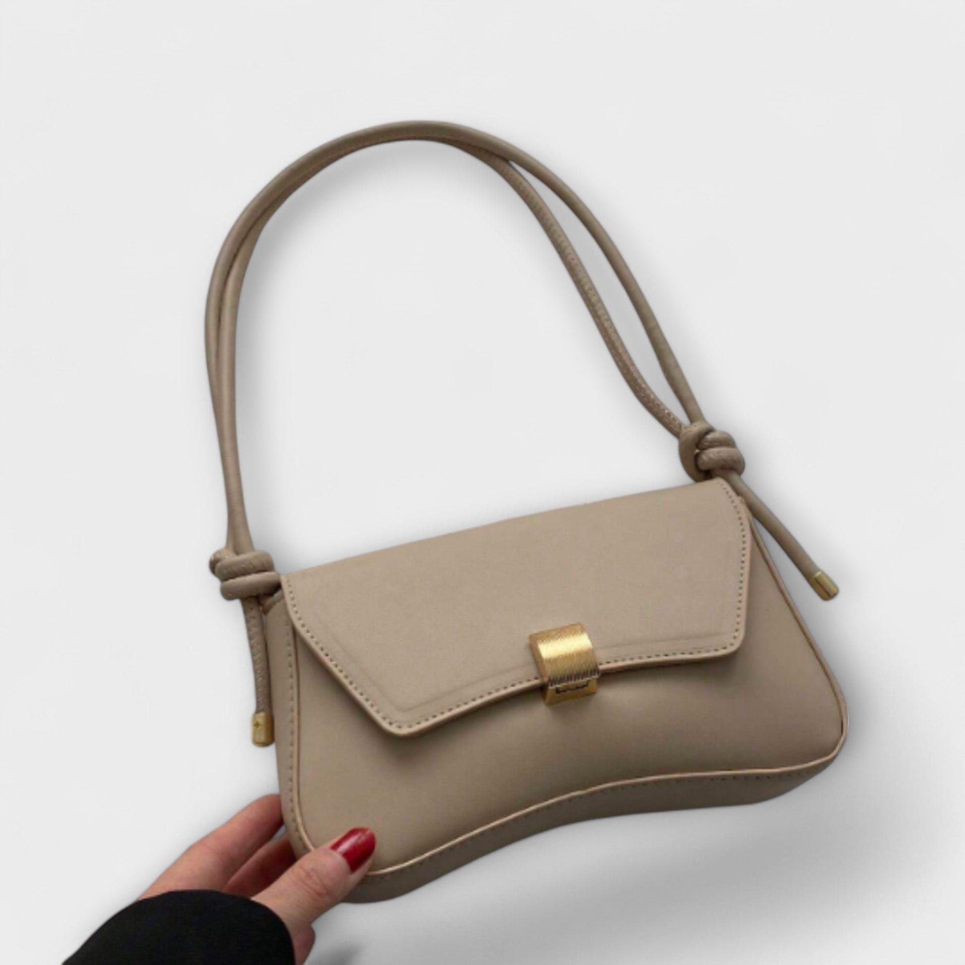 Damen Schultertasche Leder Braun - Norvielle