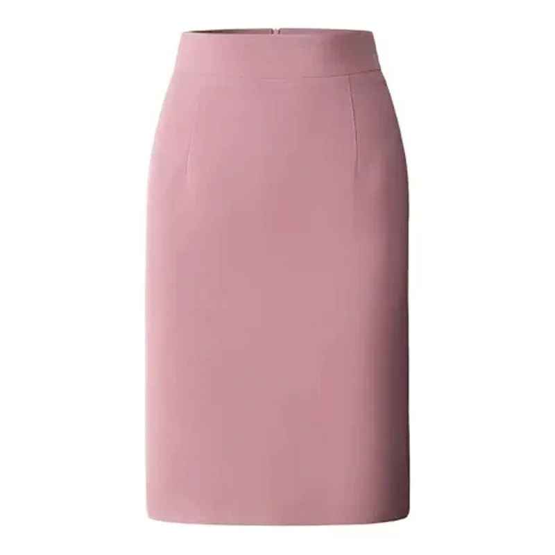 Damen Maxi-Rock Mit Schlitz Hinten Ohne Gürtel