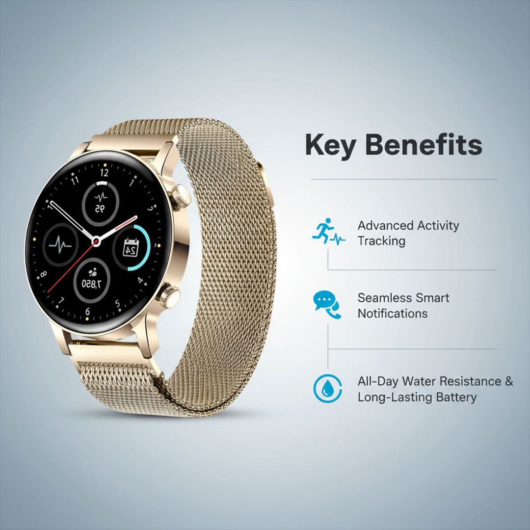Damen Smartwatch Gesundheitsüberwachung Nachrichtenbenachrichtigung