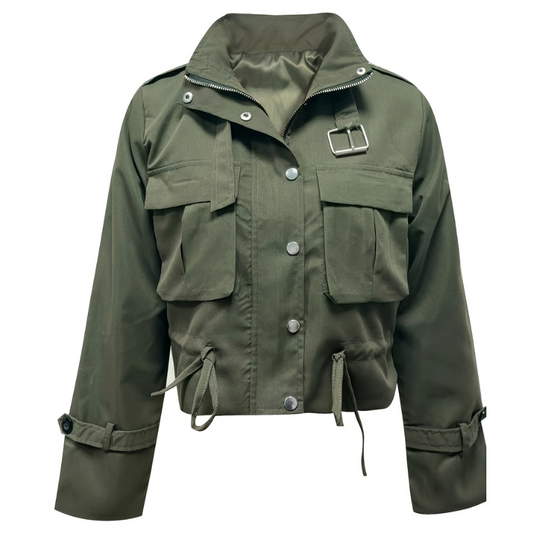 Herren Fieldjacke Grün Wasserabweisend Hoher Kragen - Norvielle