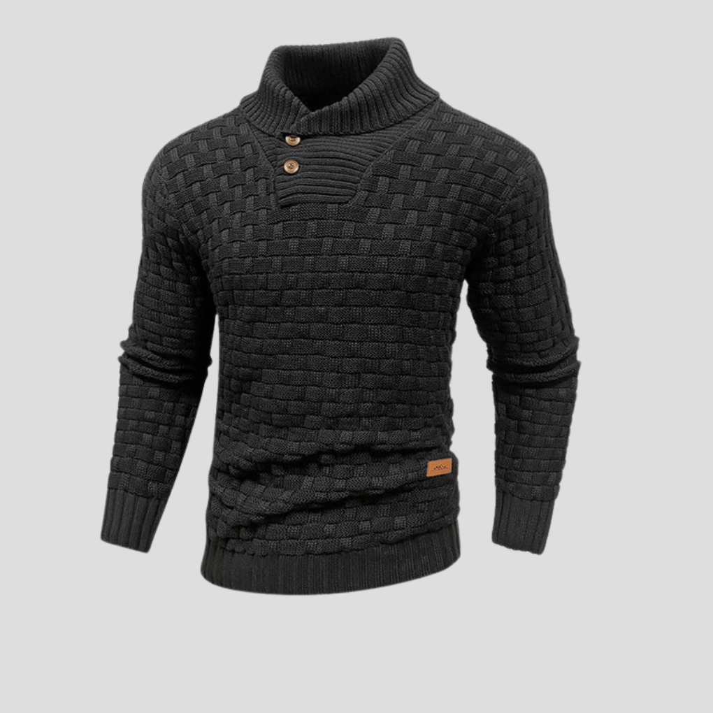 Herren Klassischer Strickpullover Knopfverschluss - Norvielle
