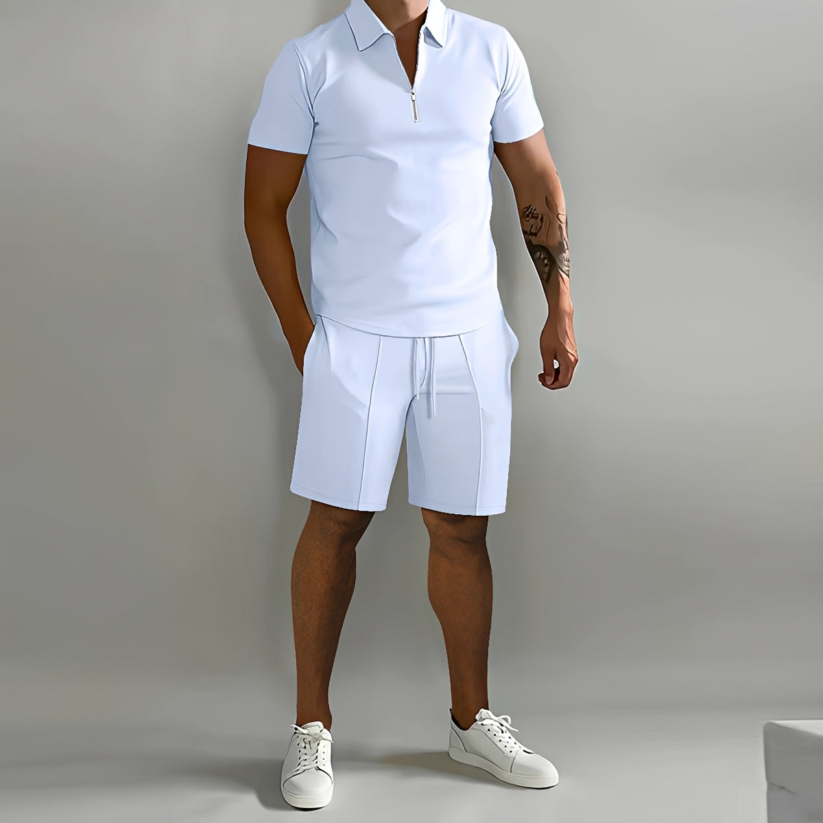Herren Pullover Set Halb-Reißverschluss Stilvoll