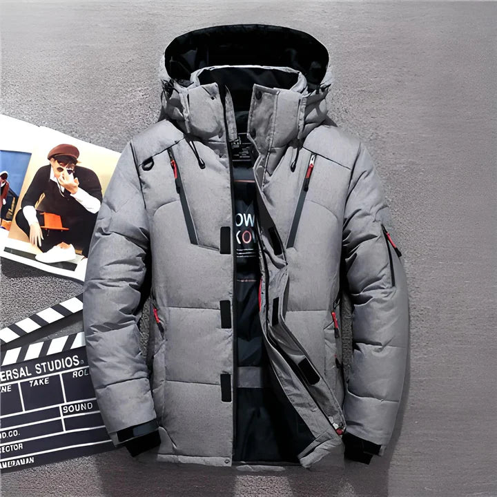 Herren Winterjacke Steppjacke Wattiert Kapuze