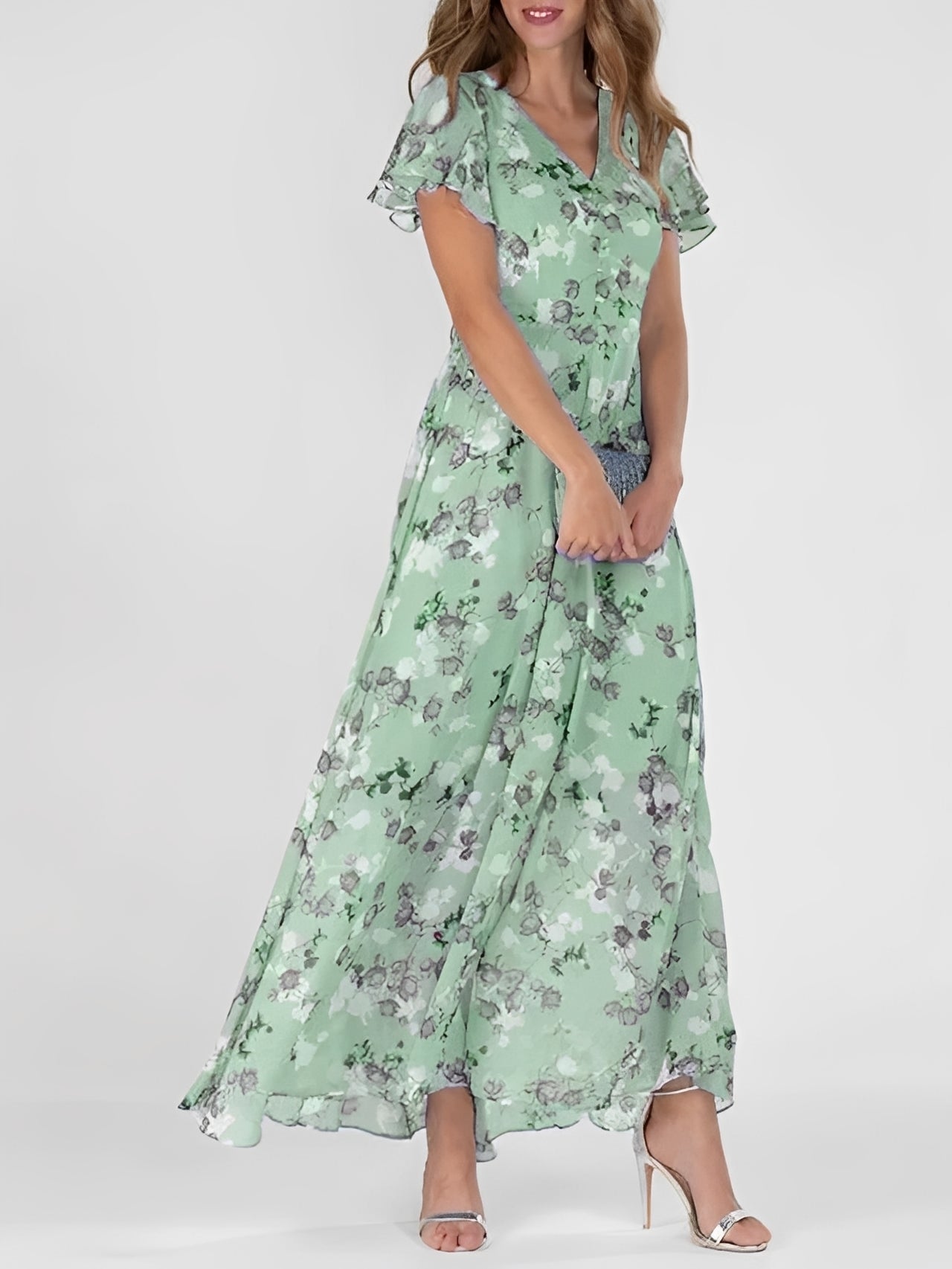 Eliza Damenkleid Blumenmuster Leicht Sommerkleid