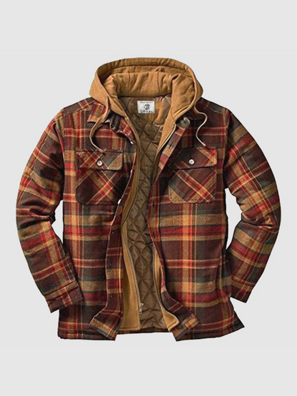 Norvielle Herren Karierte Jacke Relaxed Fit