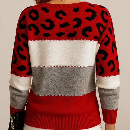 Norvielle Damen Leopard Pullover Qualität