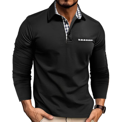 Charel Herren Poloshirt Langärmlig