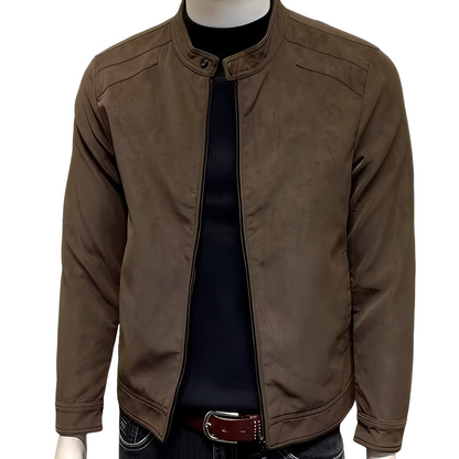 Herren Wildlederjacke Stilvoll Braun - Norvielle