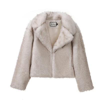 Norvielle Damen Fellkurzjacke Warm Winter