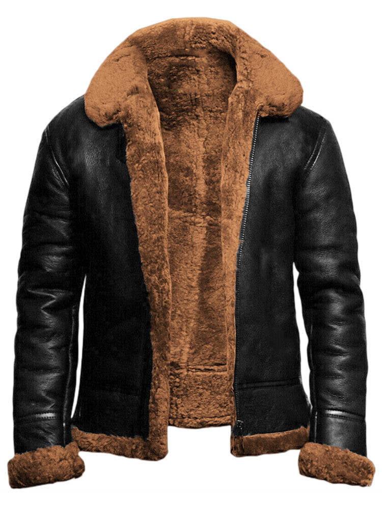 Herren Winterjacke Fellkragen Wärmer Schnitt - Norvielle