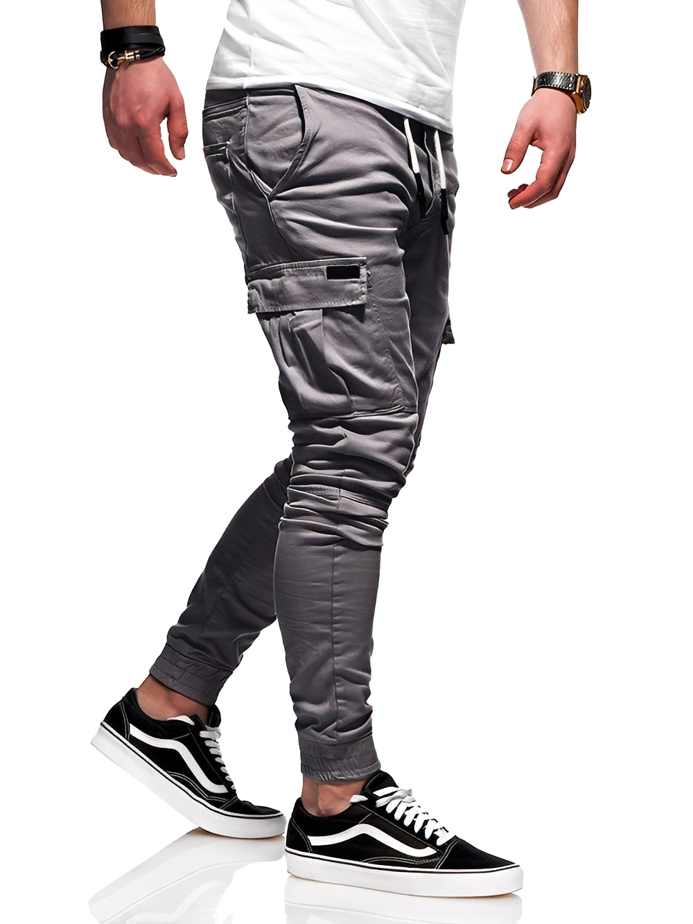 Herren Jogginghose Cargo Baumwolle