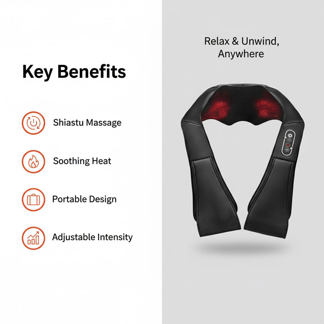 Shiatsu Nacken- und Schultermassager Beheizt
