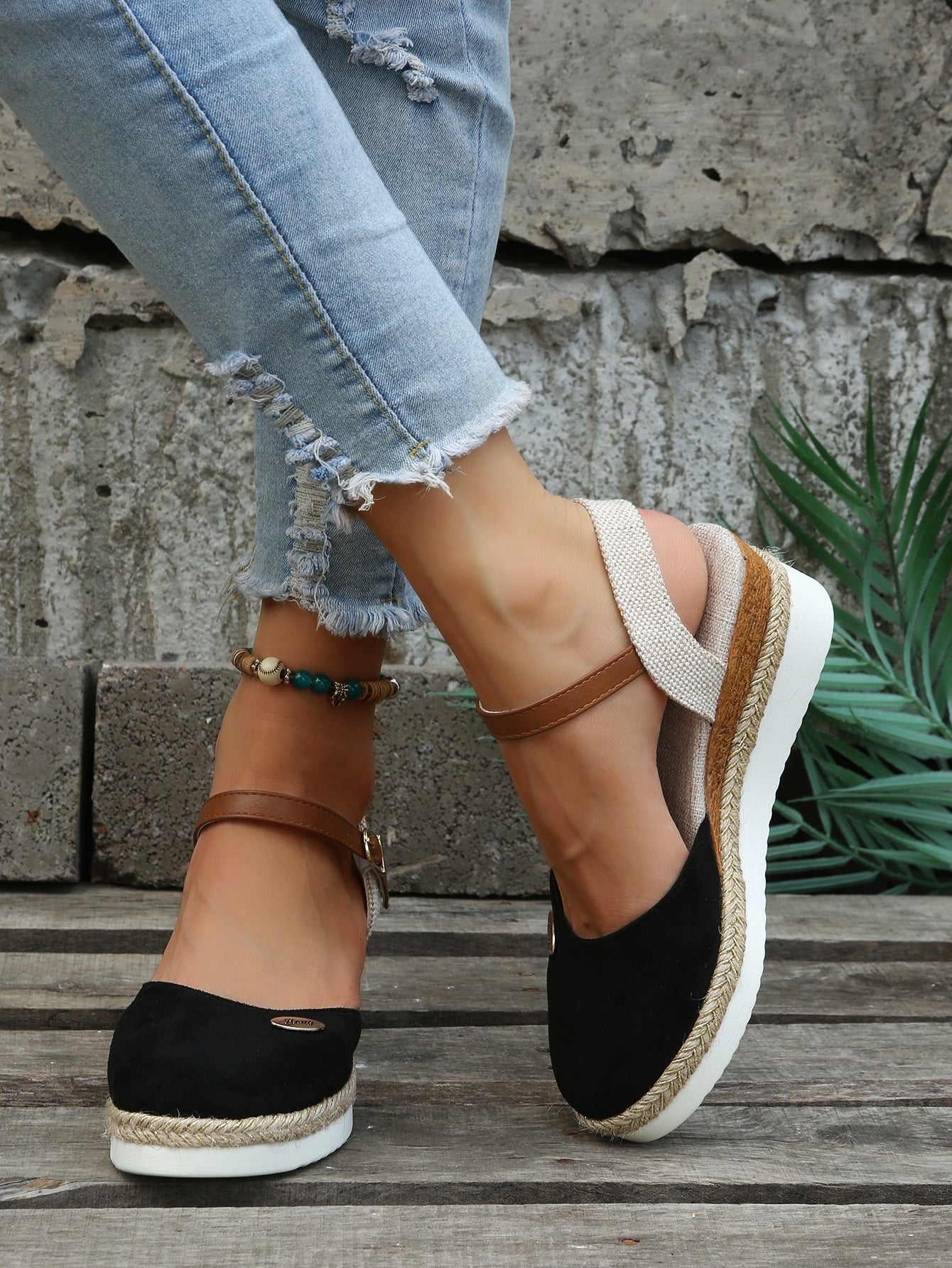 Norvielle Damen Orthopädische Espadrilles Braun - Norvielle